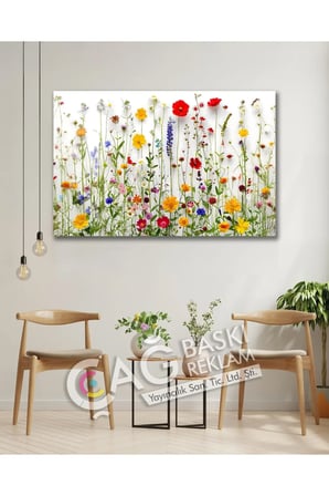 Çiçek Flower Göz Alıcı Estetik Şık Cam Tablo Modern Ev Ofis Salon Duvar Oda Dekoru Hediyelik