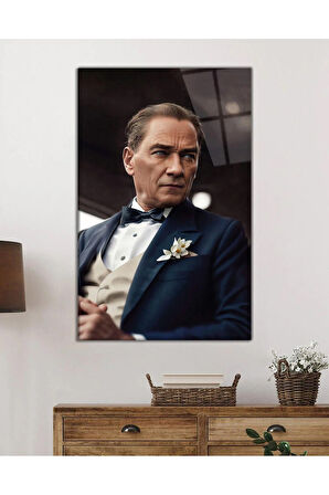 Atatürk Baskılı Cam Tablo 4mm Dayanıklı Temperli Cam