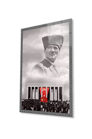 Atatürk Cam Tablo 4mm Dayanıklı Temperli Cam, Atatürk Glass Wall Art