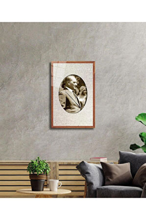 Atatürk Cam Tablo 4mm Dayanıklı Temperli Cam, Atatürk Glass Wall Art