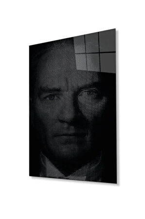Atatürk Cam Tablo 4mm Dayanıklı Temperli Cam, Atatürk Glass Wall Art