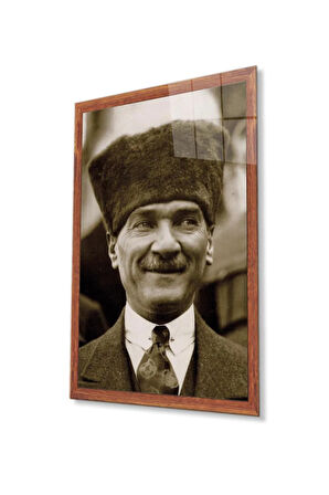 Atatürk Cam Tablo 4mm Dayanıklı Temperli Cam, Atatürk Glass Wall Art