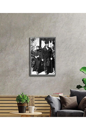 Atatürk Cam Tablo 4mm Dayanıklı Temperli Cam, Atatürk Glass Wall Art