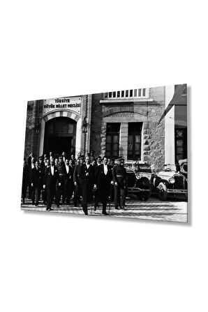 Atatürk Cam Tablo 4mm Dayanıklı Temperli Cam, Atatürk Glass Wall Art