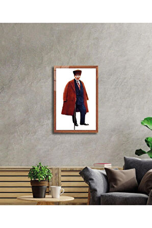 Atatürk Cam Tablo 4mm Dayanıklı Temperli Cam, Atatürk Glass Wall Art