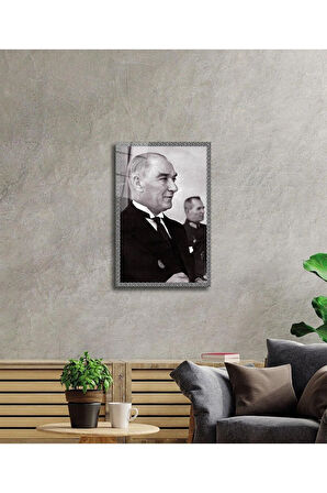 Atatürk Cam Tablo 4mm Dayanıklı Temperli Cam, Atatürk Glass Wall Art