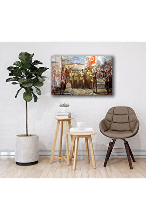 Atatürk Cam Tablo 4mm Dayanıklı Temperli Cam, Atatürk Glass Wall Art