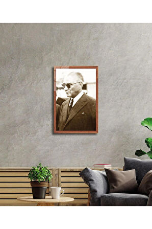 Atatürk Cam Tablo 4mm Dayanıklı Temperli Cam, Atatürk Glass Wall Art