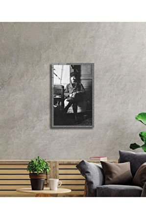 Atatürk Cam Tablo 4mm Dayanıklı Temperli Cam, Atatürk Glass Wall Art