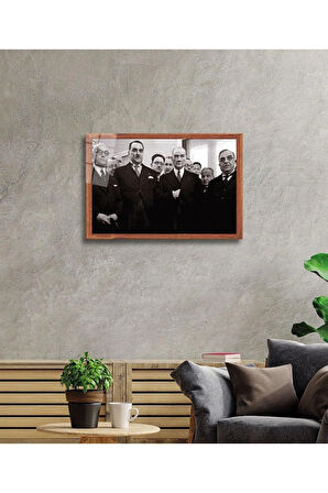 Atatürk Cam Tablo 4mm Dayanıklı Temperli Cam, Atatürk Glass Wall Art