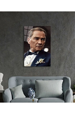 Atatürk Baskılı Cam Tablo 4mm Dayanıklı Temperli Cam