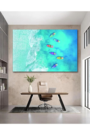 Su Tekne Cam Tablo, Ev Ofis Salon Hediyelik Duvar Dekoru