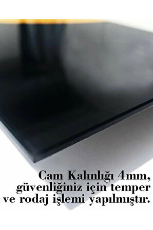 Çiçek Cam Tablo 4mm Dayanıklı Temperli Cam White flower Glass Wall Art