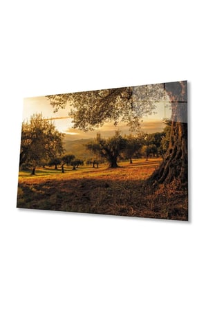 Son Bahar Cam Tablo 4mm Dayanıklı Cam Tablo Temperli Cam, Autumn Glass Painting Glass Wall Art