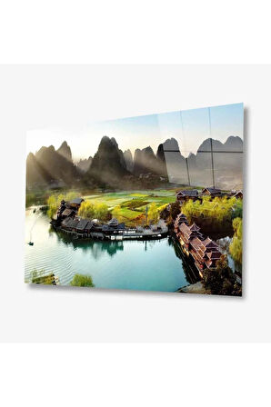 Doğa Manzara Cam Tablo 4mm Dayanıklı Temperli Cam
