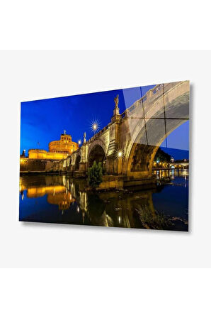 Köprü Manzarası Cam Tablo 4mm Dayanıklı Temperli Cam