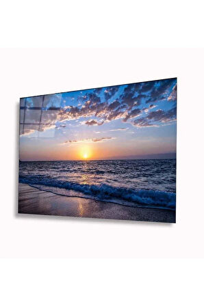 Günbatımı Cam Tablo 4mm Dayanıklı Temperli Cam