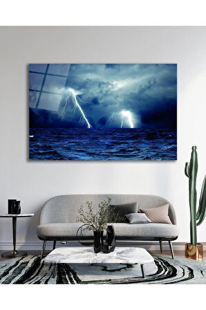 Deniz Yıldırım Cam Tablo, Ev Ofis Salon Hediyelik Duvar Dekoru