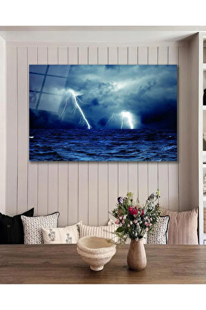 Deniz Yıldırım Cam Tablo, Ev Ofis Salon Hediyelik Duvar Dekoru
