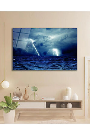 Deniz Yıldırım Cam Tablo, Ev Ofis Salon Hediyelik Duvar Dekoru