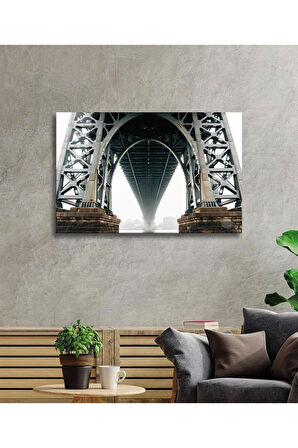 Köprü Cam Tablo 4mm Dayanıklı Temperli Cam, Bridge Glass Wall Decor