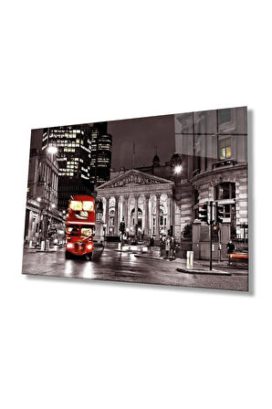 Londra Cam Tablo 4mm Dayanıklı Temperli Cam, London Glass Wall Decor