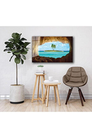 Deniz Manzara Cam Tablo 4mm Dayanıklı Temperli Cam