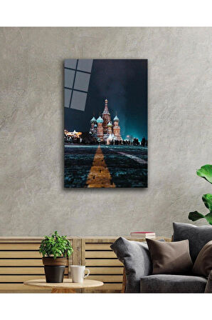 Moskova Cam Tablo 4mm Dayanıklı Temperli Cam, Moscow Glass Wall Decor