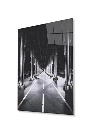 Sokak Cam Tablo 4mm Dayanıklı Temperli Cam, Street Glass Wall Decor