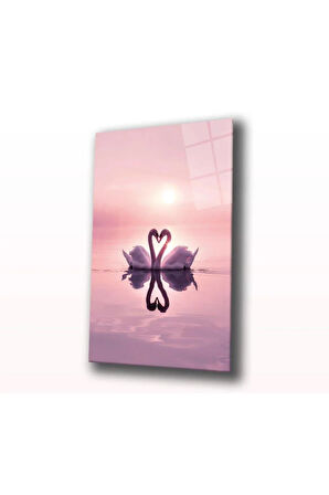 Aşkın Sükuneti Cam Tablo Hediyelik Büyük Tablo Ev Ofis Dekoru