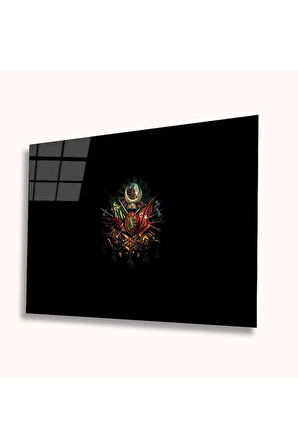 Tuğralı Cam Tablo 4mm Dayanıklı Temperli Cam