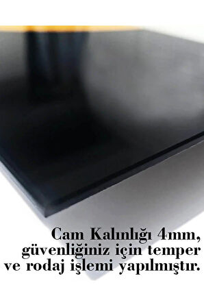 Nali Şerif Cam Tablo 4mm Dayanıklı Temperli Cam, İslamic Prayer Glass Wall Decor