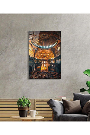 Ayasofya Camii İçi Cam Tablo 4mm Dayanıklı Temperli Cam