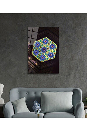 İslami Motif Cam Tablo 4mm Dayanıklı Temperli Cam