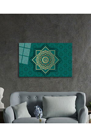 Hz. Muhammed Dini Duvar Dekoru Cam Tablo 4mm Dayanıklı Temperli Cam