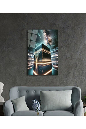 Kabe Modern Cam Tablo Yapay Zeka Hediyelik Büyük Tablo Ev Ofis Dekoru