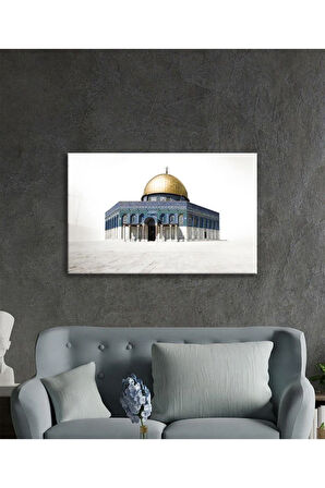 Kudüs Kubbetüs Sahra Cam Tablo 4mm Dayanıklı Temperli Cam