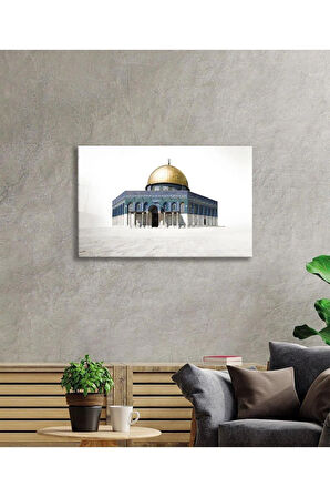Kudüs Kubbetüs Sahra Cam Tablo 4mm Dayanıklı Temperli Cam
