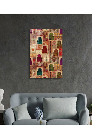 İslami Motif Cam Tablo 4mm Dayanıklı Temperli Cam