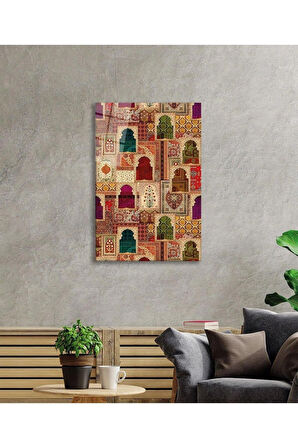 İslami Motif Cam Tablo 4mm Dayanıklı Temperli Cam