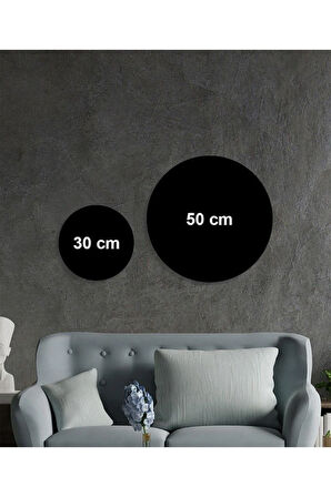 İhlas Suresi Dini İslami Duvar Dekoru Yuvarlak Cam Tablo 4mm Dayanıklı Temperli Cam