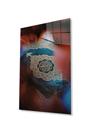 İslami Kaligrafi Motif Cam Tablo 4mm Dayanıklı Temperli Cam