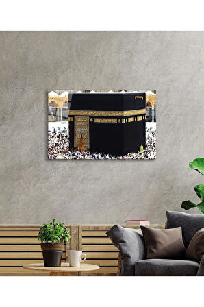 Kabe Kutsal Topraklar Dini Duvar Dekoru Cam Tablo 4mm Dayanıklı Temperli Cam