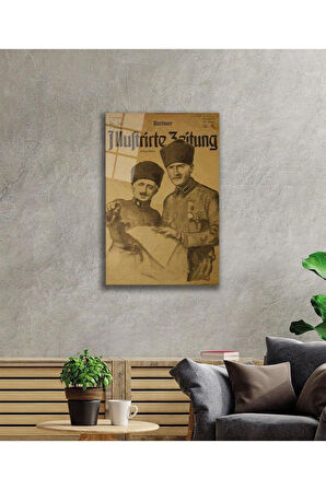 Atatürk Cam Tablo 4mm Dayanıklı Temperli Cam, Atatürk Glass Wall Art