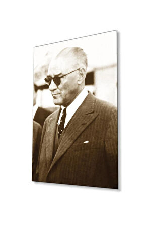 Atatürk Cam Tablo 4mm Dayanıklı Temperli Cam, Atatürk Glass Wall Art