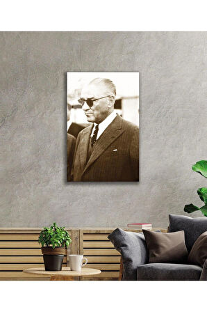Atatürk Cam Tablo 4mm Dayanıklı Temperli Cam, Atatürk Glass Wall Art
