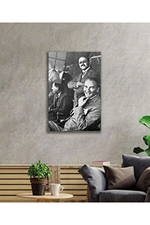 Atatürk Cam Tablo 4mm Dayanıklı Temperli Cam, Atatürk Glass Wall Art