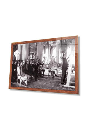 Atatürk Cam Tablo 4mm Dayanıklı Temperli Cam, Atatürk Glass Wall Art