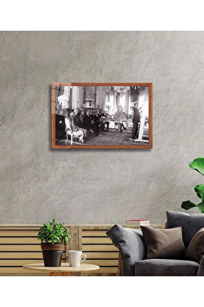 Atatürk Cam Tablo 4mm Dayanıklı Temperli Cam, Atatürk Glass Wall Art