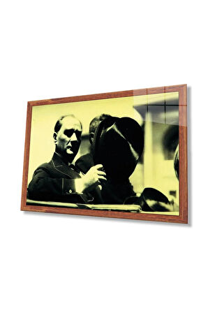 Atatürk Cam Tablo 4mm Dayanıklı Temperli Cam, Atatürk Glass Wall Art